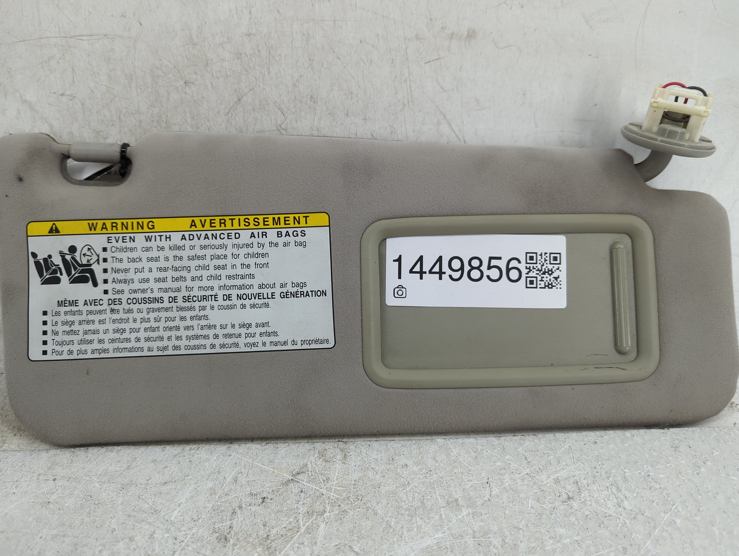 2007-2009 Lexus Is250 Sun Visor Shade Replacement Passenger Right Mirror Fits Fits 2007 2008 2009 OEM Used Auto Parts - Oemu