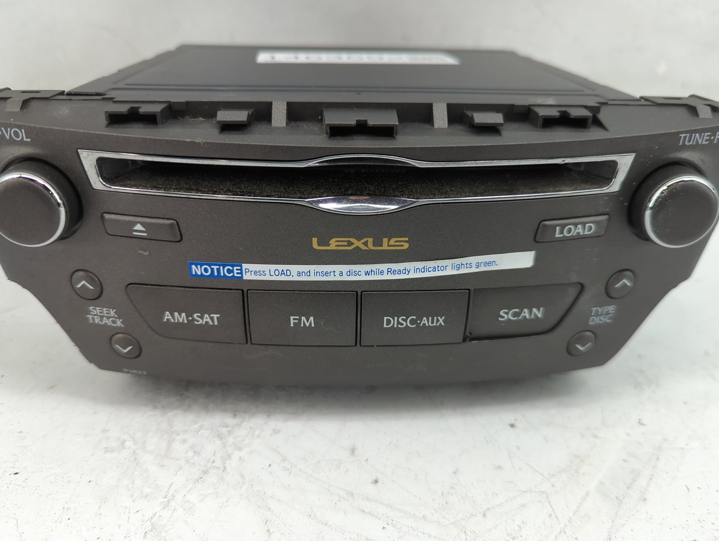 2009 Lexus Is250 Radio AM FM Cd Player Receiver Replacement P/N:86120-53580 Fits OEM Used Auto Parts - Oemusedautoparts1.com