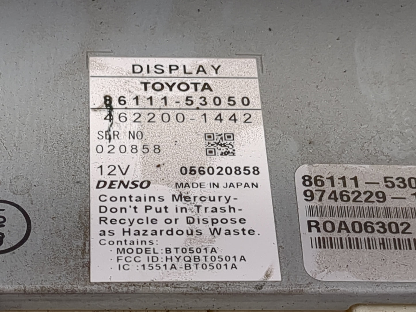 2006 Lexus Is250 Information Display Screen - Oemusedautoparts1.com