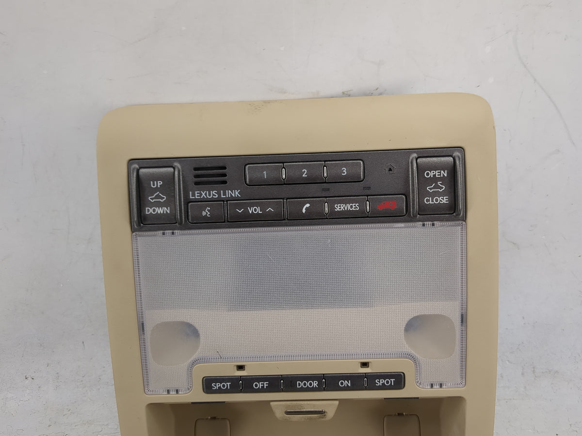 2009 Lexus Ls460 Overhead Roof Console Tan - Oemusedautoparts1.com