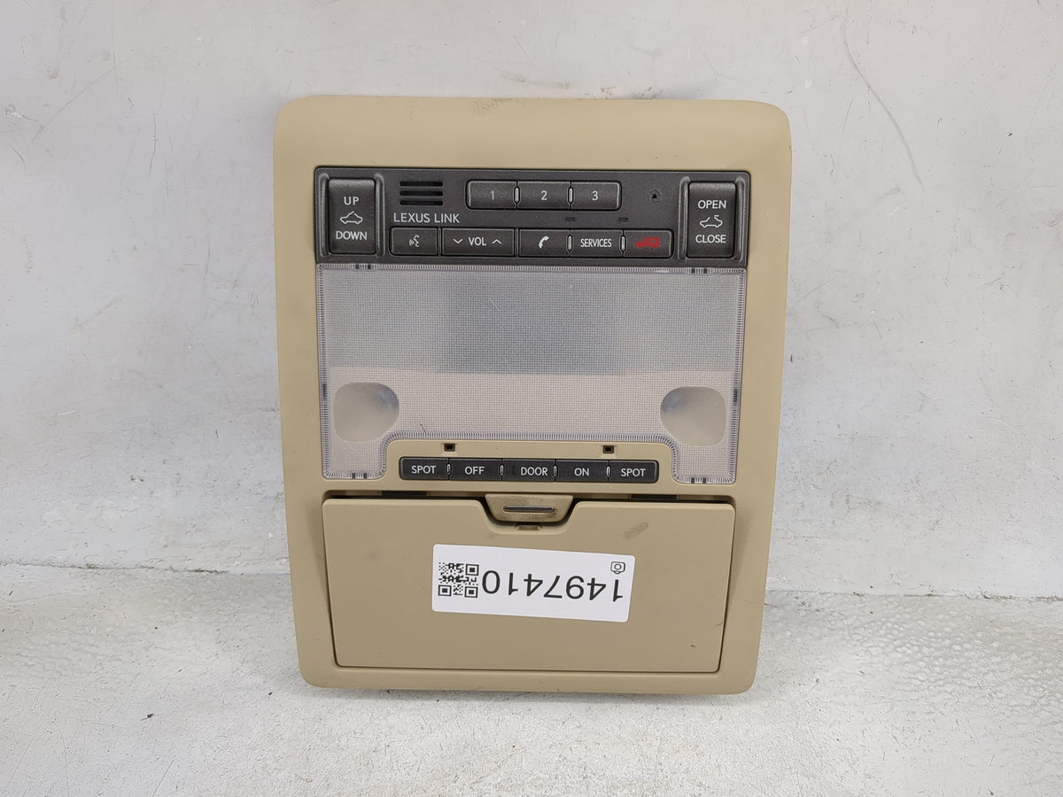 2009 Lexus Ls460 Overhead Roof Console Tan - Oemusedautoparts1.com