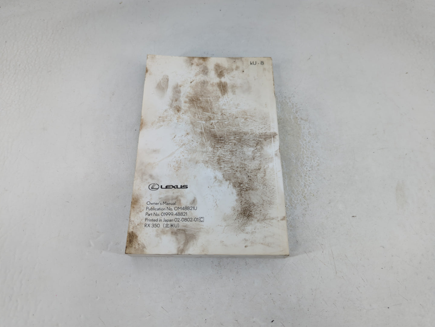 2009 Lexus Rx350 Owners Manual Book Guide P/N:01999-48821 OEM Used Auto Parts - Oemusedautoparts1.com