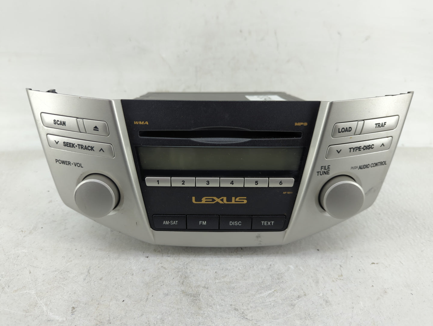 2007-2009 Lexus Rx350 Radio AM FM Cd Player Receiver Replacement P/N:86120-0E030 Fits Fits 2006 2007 2008 2009 OEM Used Auto