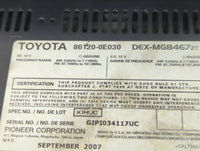 2007-2009 Lexus Rx350 Radio AM FM Cd Player Receiver Replacement P/N:86120-0E030 Fits Fits 2006 2007 2008 2009 OEM Used Auto