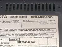 2007-2009 Lexus Rx350 Radio AM FM Cd Player Receiver Replacement P/N:86120-0E030 DEX-MG8467ZT Fits Fits 2006 2007 2008 2009 