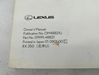 2009 Lexus Rx 350 Owners Manual Book Guide P/N:OM48821U 01999-48821 OEM Used Auto Parts - Oemusedautoparts1.com