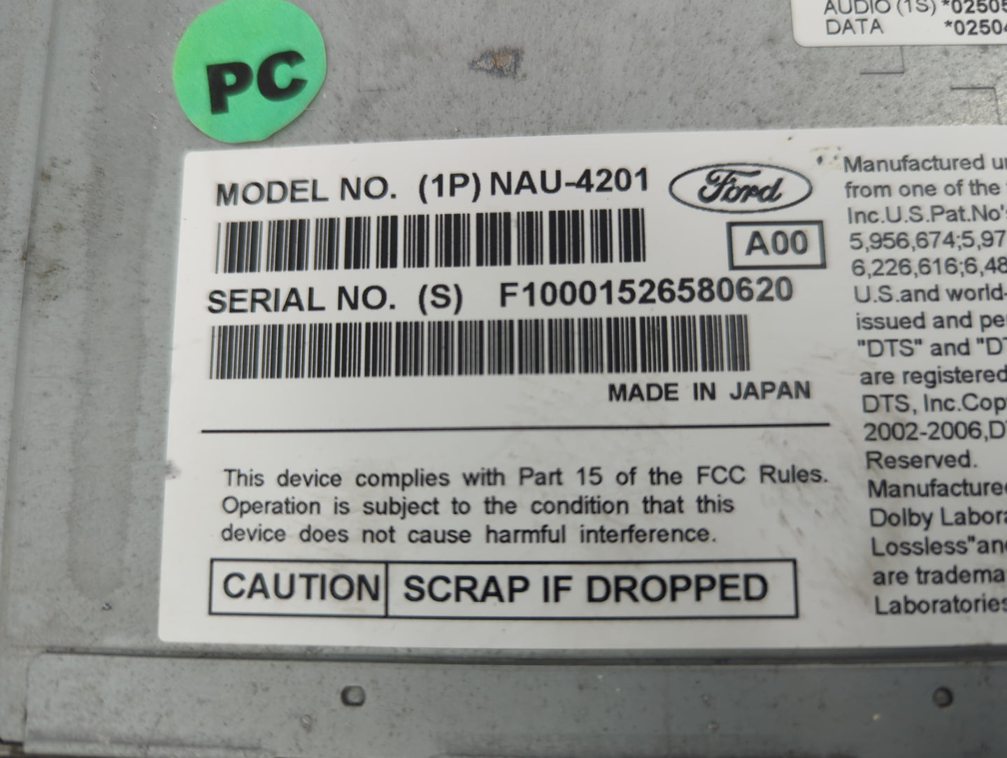 2009 Lincoln Mks Radio AM FM Cd Player Receiver Replacement P/N:NAU-4201 Fits OEM Used Auto Parts - Oemusedautoparts1.com