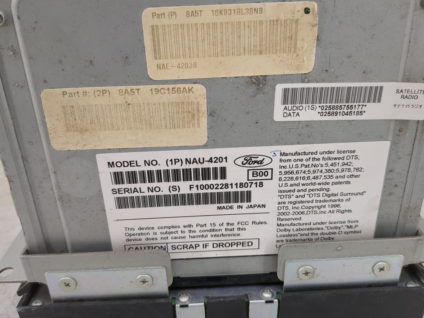 2009-2009 Lincoln Mks Radio Control Panel - Oemusedautoparts1.com