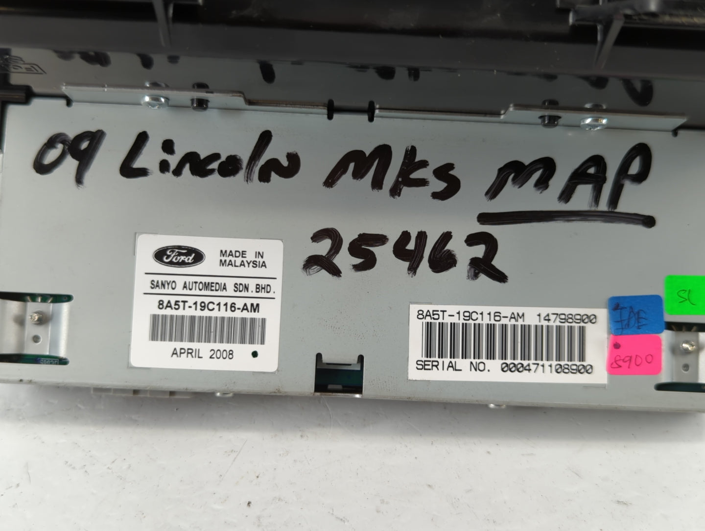 2009-2010 Lincoln Mks Information Display Screen - Oemusedautoparts1.com