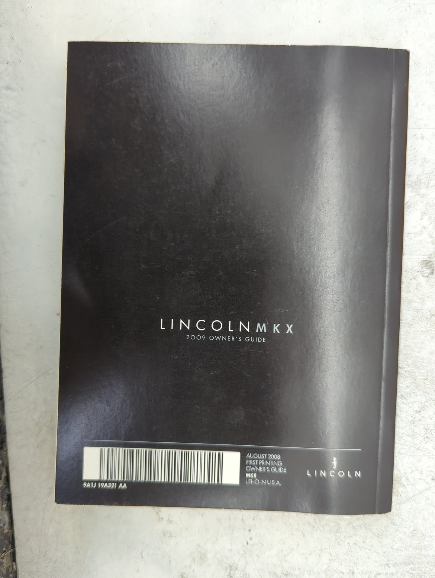 2009 Lincoln Mkx Owners Manual Book Guide P/N:9A1J 19A321 AA 9A5J 19A285 AA OEM Used Auto Parts - Oemusedautoparts1.com