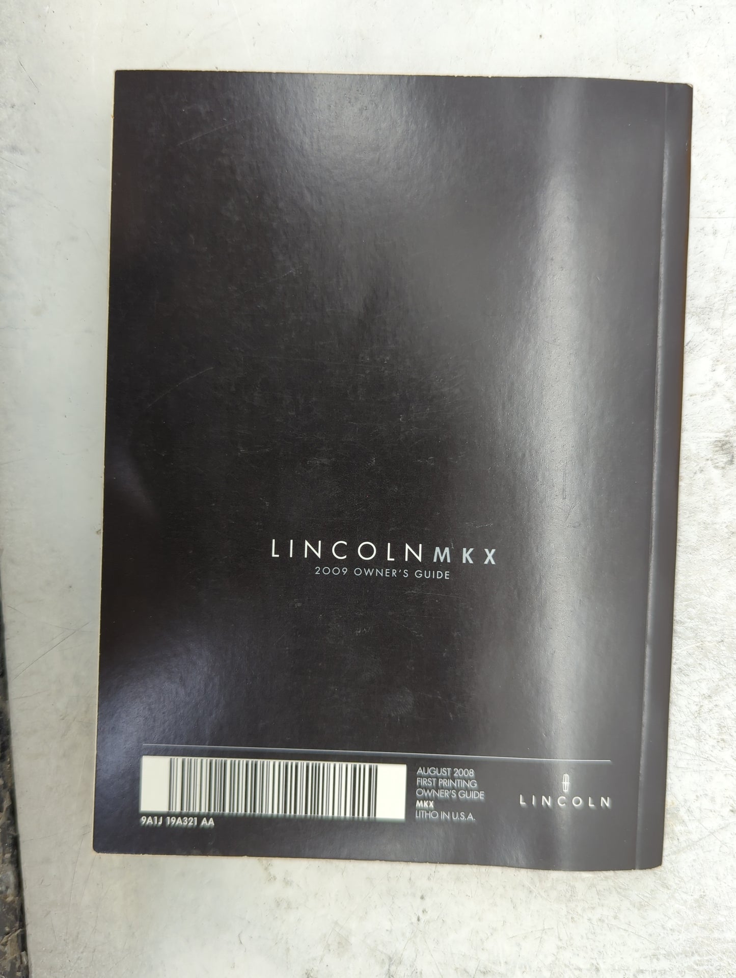 2009 Lincoln Mkx Owners Manual Book Guide P/N:9A1J 19A321 AA 9A5J 19A285 AA OEM Used Auto Parts - Oemusedautoparts1.com
