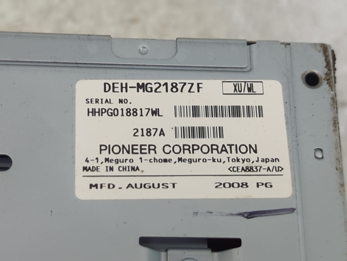 2009 Lincoln Navigator Radio AM FM Cd Player Receiver Replacement P/N:DEH-MG2187ZF Fits OEM Used Auto Parts - Oemusedautopar