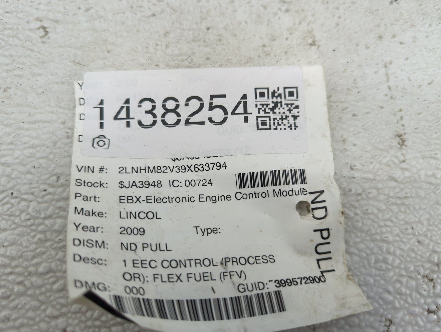 2007-2011 Lincoln Town Car PCM Engine Control Computer ECU ECM PCU OEM Fits Fits 2007 2008 2009 2010 2011 OEM Used Auto Part