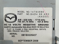 2008-2009 Mazda 3 Radio AM FM Cd Player Receiver Replacement P/N:14793686 BAR4 66 AR0 Fits Fits 2008 2009 OEM Used Auto Part