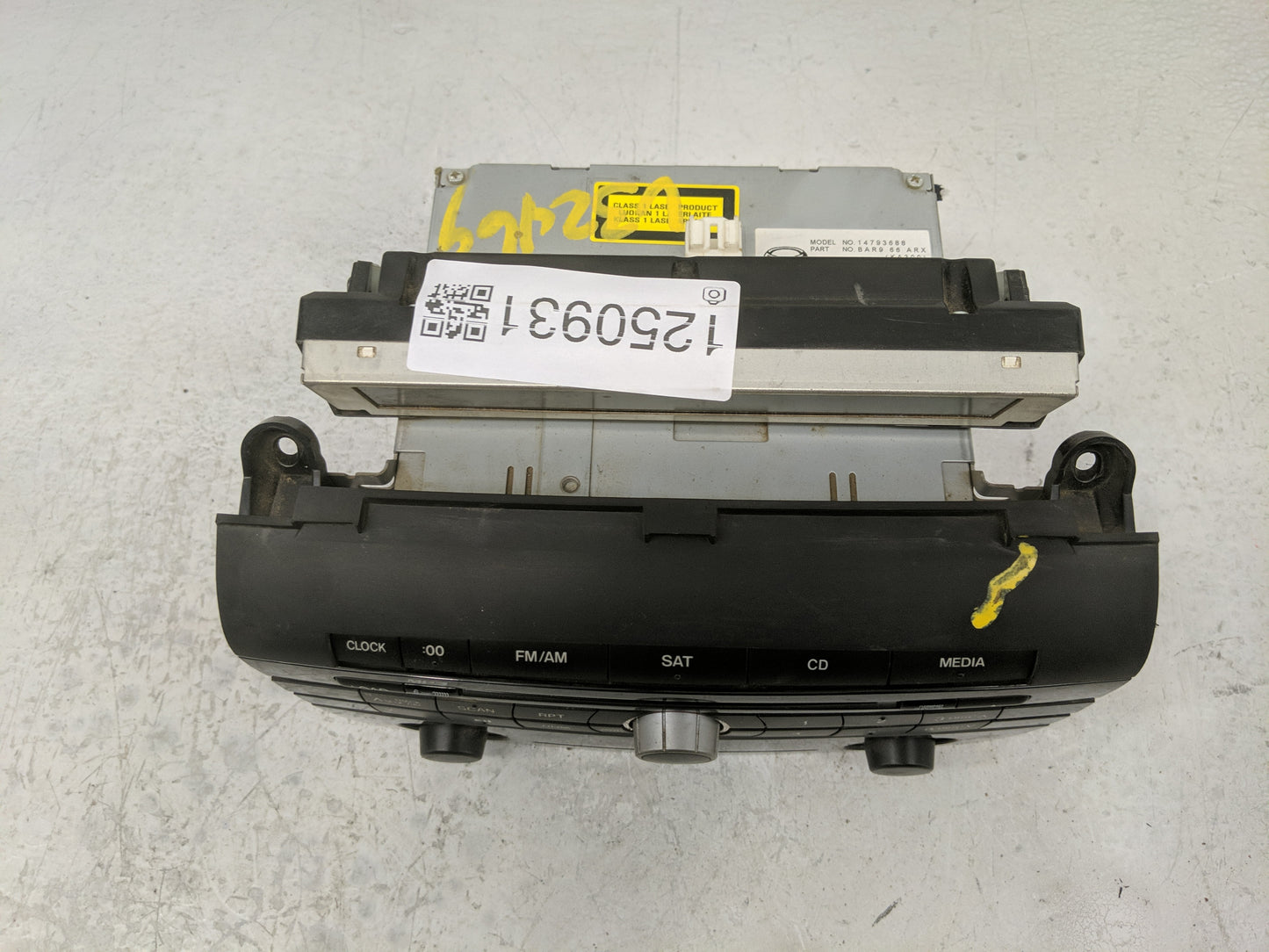 2009 Mazda 3 Radio AM FM Cd Player Receiver Replacement P/N:BAR9 66 ARX Fits OEM Used Auto Parts - Oemusedautoparts1.com