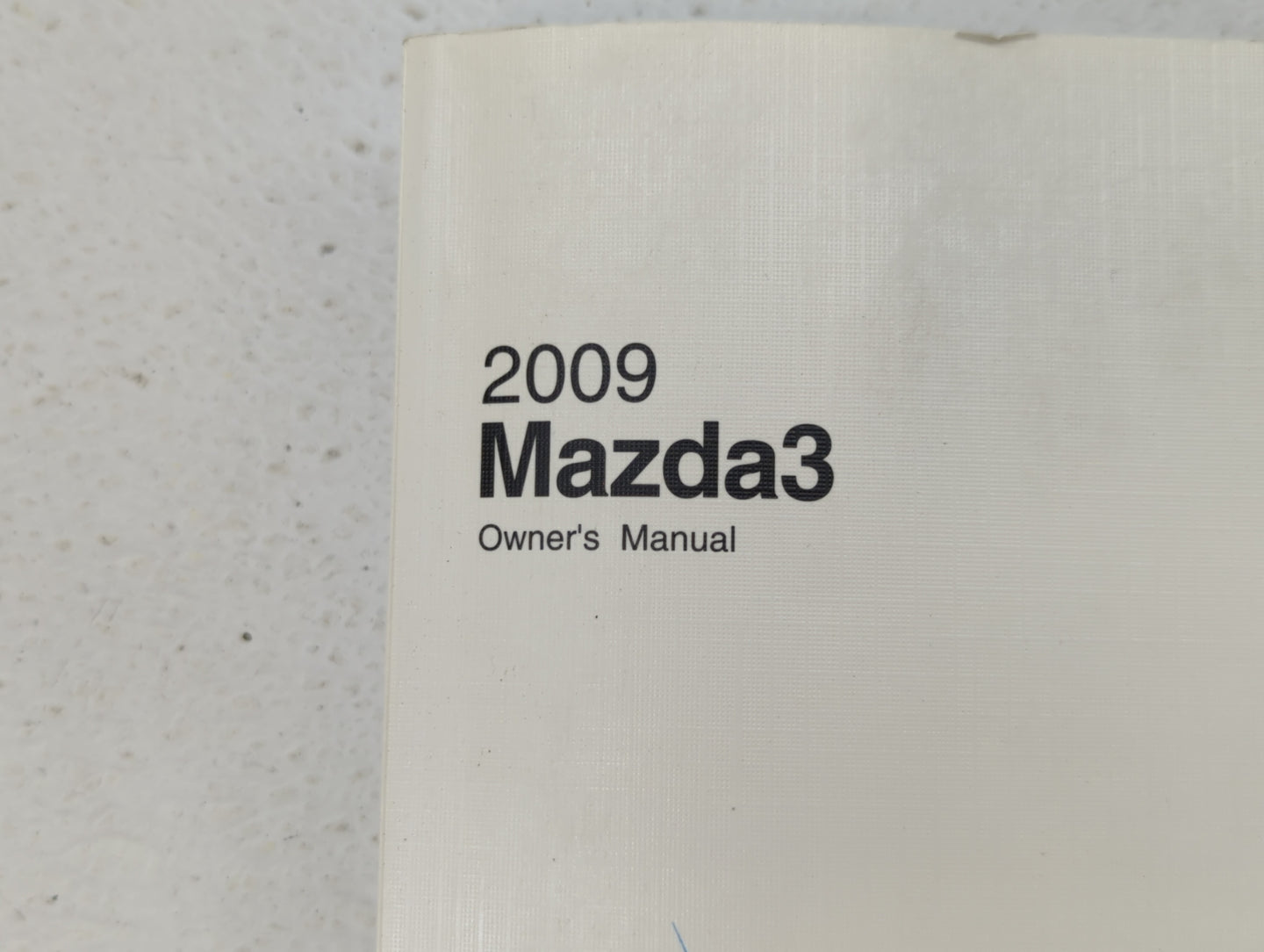 2009 Mazda 3 Owners Manual Book Guide OEM Used Auto Parts - Oemusedautoparts1.com