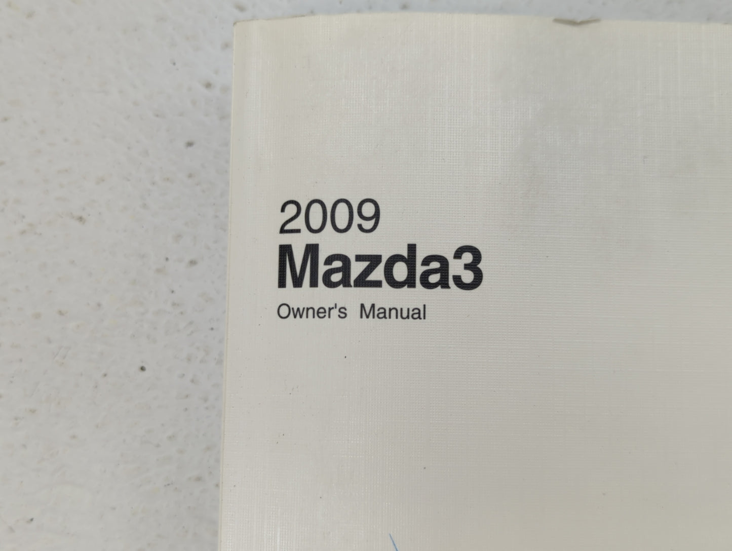 2009 Mazda 3 Owners Manual Book Guide OEM Used Auto Parts - Oemusedautoparts1.com