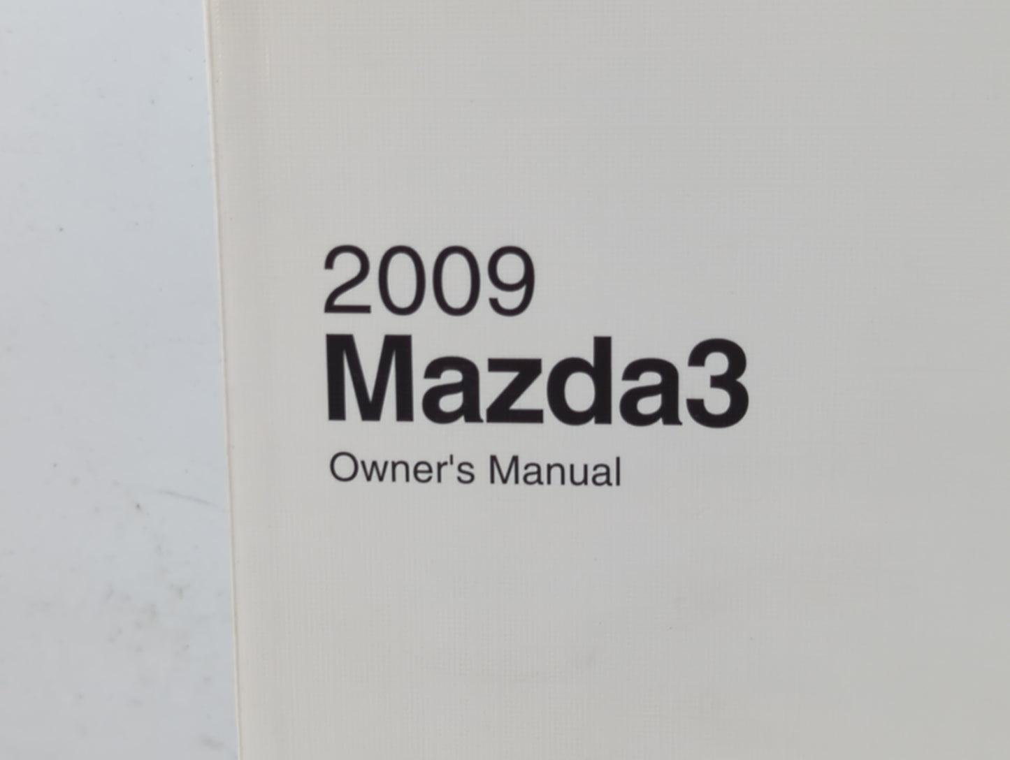 2009 Mazda 3 Owners Manual Book Guide P/N:9999-95-038C-09 OEM Used Auto Parts - Oemusedautoparts1.com