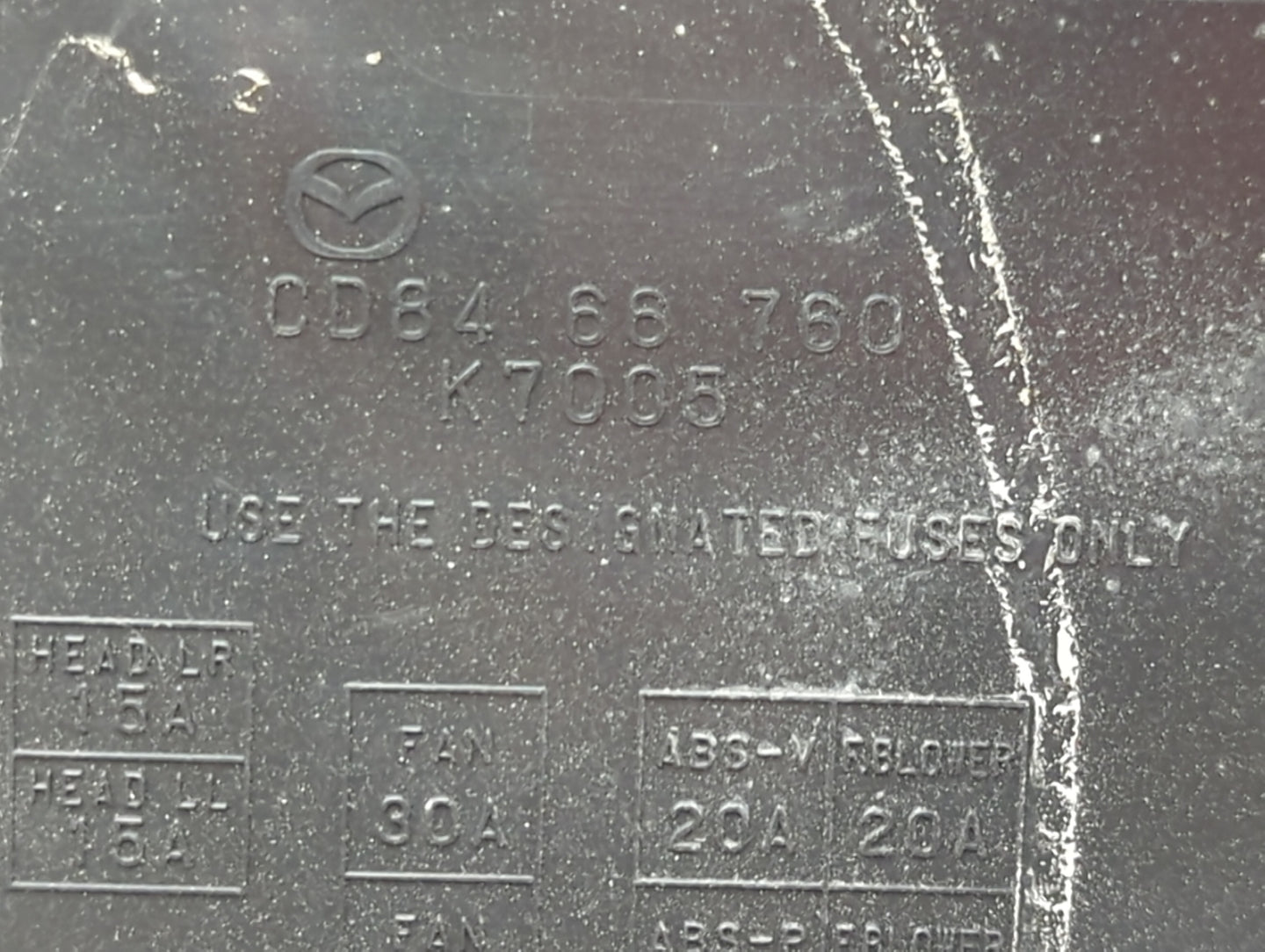 2008-2010 Mazda 5 Fusebox Fuse Box Panel Relay Module P/N:CD84 66 760 Fits Fits 2008 2009 2010 OEM Used Auto Parts - Oemused