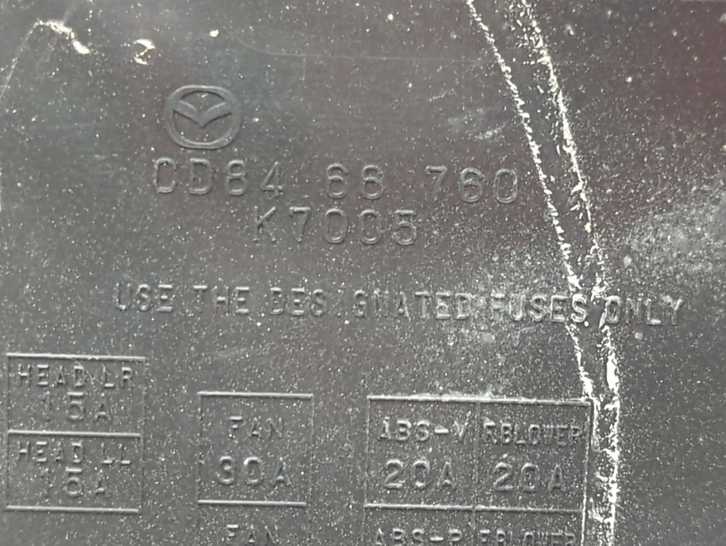 2008-2010 Mazda 5 Fusebox Fuse Box Panel Relay Module P/N:CD84 66 760 Fits Fits 2008 2009 2010 OEM Used Auto Parts - Oemused