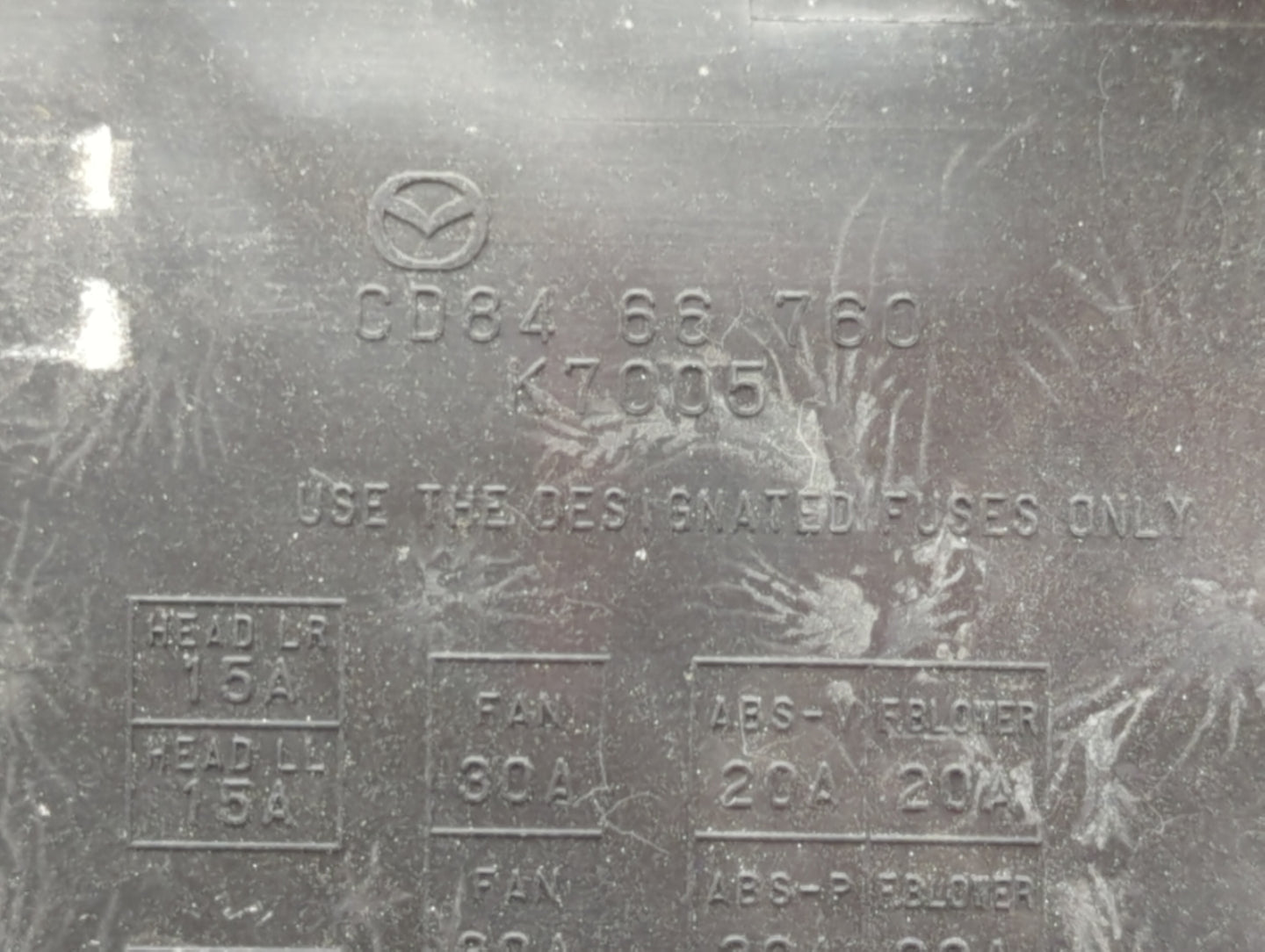 2008-2010 Mazda 5 Fusebox Fuse Box Panel Relay Module P/N:CD84 66 760 Fits Fits 2008 2009 2010 OEM Used Auto Parts - Oemused