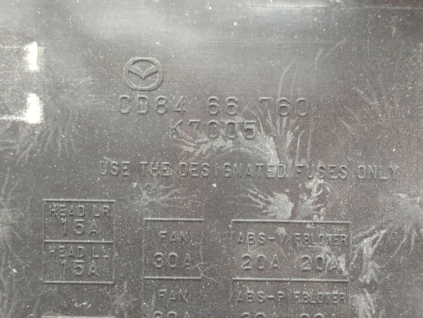 2008-2010 Mazda 5 Fusebox Fuse Box Panel Relay Module P/N:CD84 66 760 Fits Fits 2008 2009 2010 OEM Used Auto Parts - Oemused