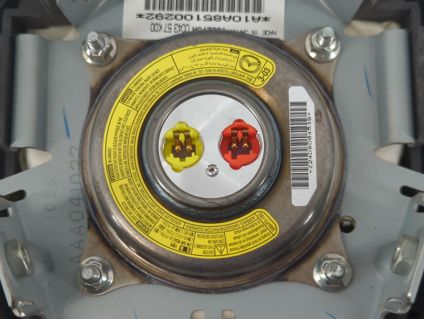 2006-2010 Mazda 5 Air Bag Driver Left Steering Wheel Mounted P/N:A10A85100292 Fits Fits 2006 2007 2008 2009 2010 OEM Used Au