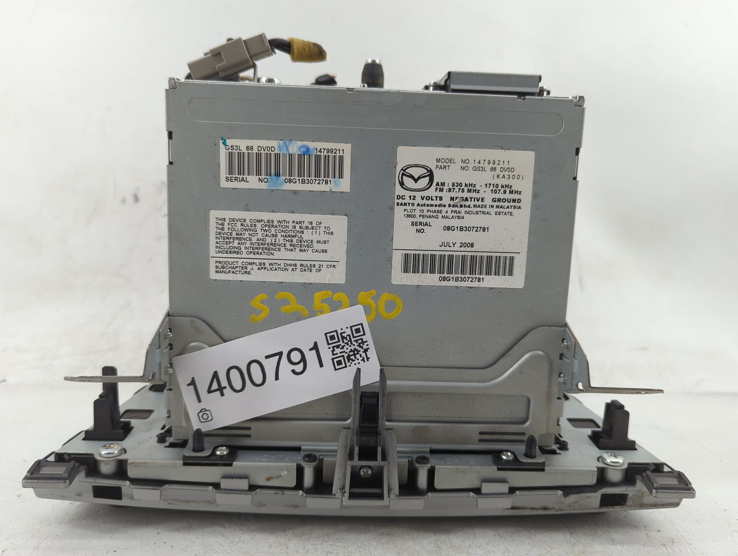 2009 Mazda 6 Radio AM FM Cd Player Receiver Replacement P/N:14799211 Fits OEM Used Auto Parts - Oemusedautoparts1.com