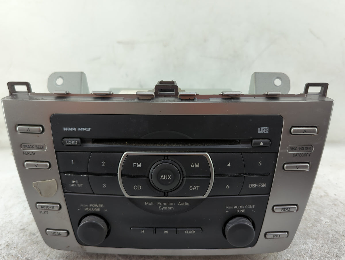 2009-2010 Mazda 6 Radio AM FM Cd Player Receiver Replacement P/N:GS3R669R0C CQ-JM4762AT Fits Fits 2009 2010 OEM Used Auto Pa