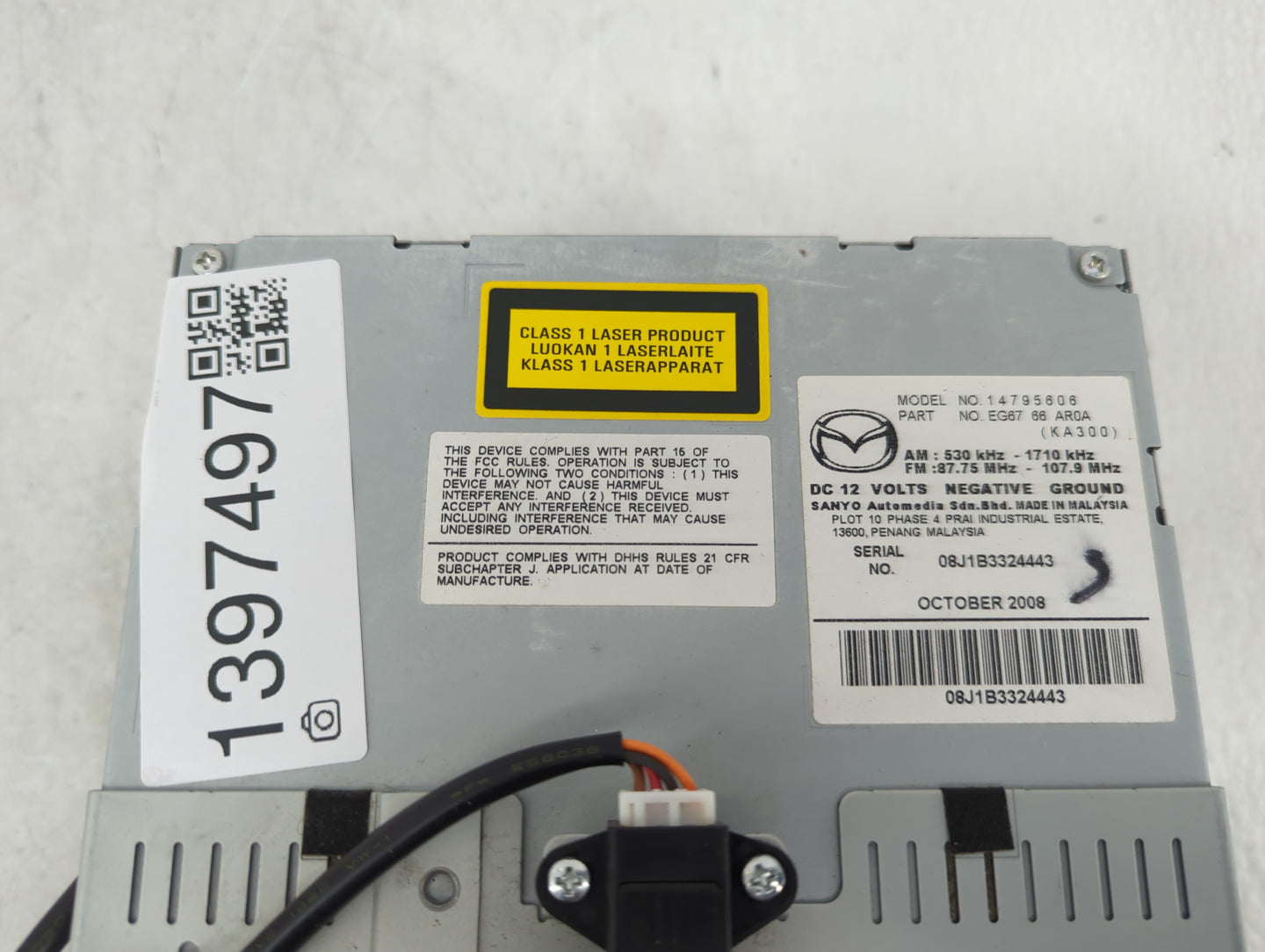 2007-2009 Mazda Cx-7 Radio AM FM Cd Player Receiver Replacement P/N:EG67 66 9R0A EG67 66 AR0A Fits Fits 2007 2008 2009 OEM U