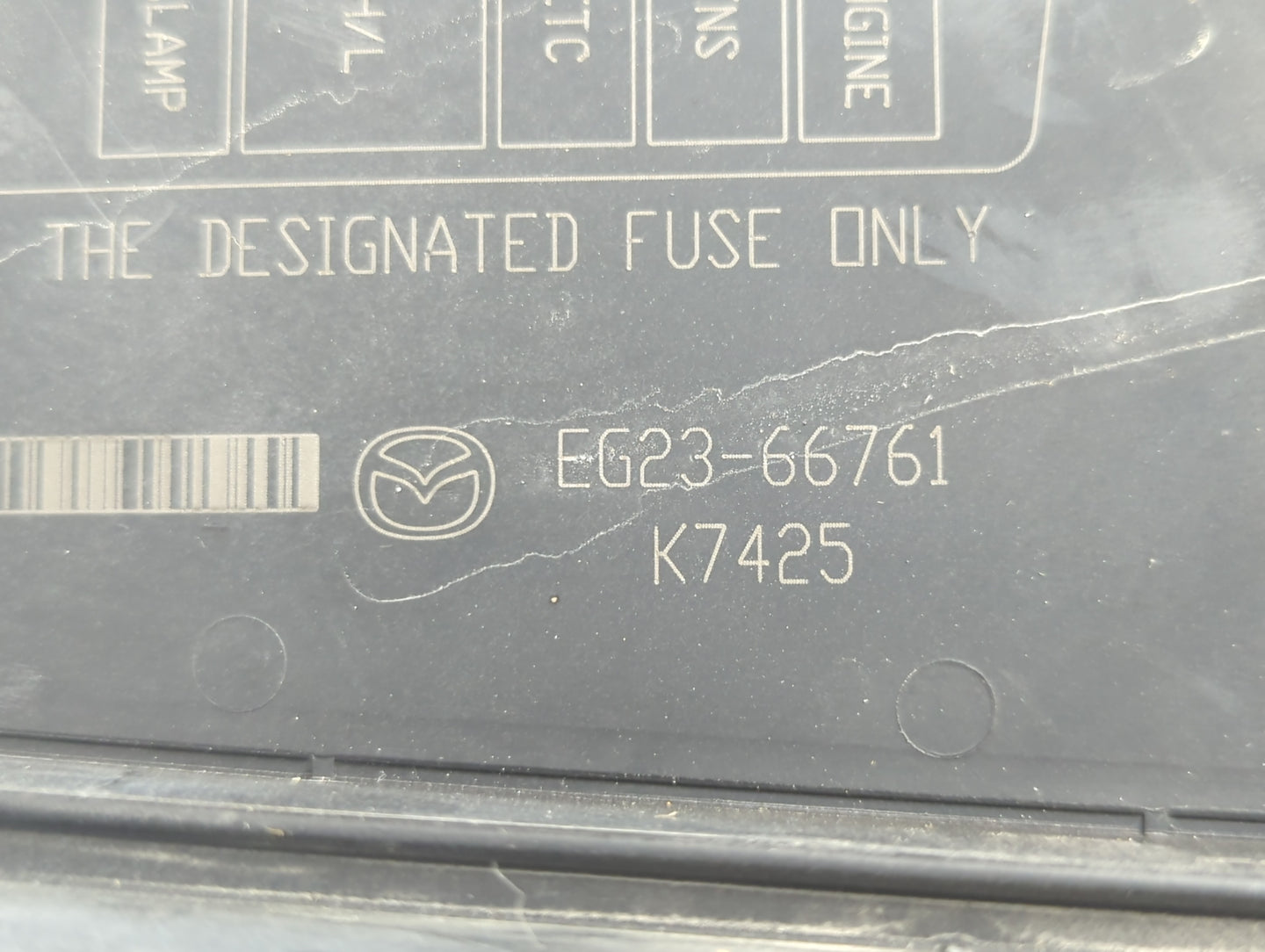 2007-2009 Mazda Cx-7 Fusebox Fuse Box Panel Relay Module P/N:EG23 66761 Fits Fits 2007 2008 2009 OEM Used Auto Parts - Oemus