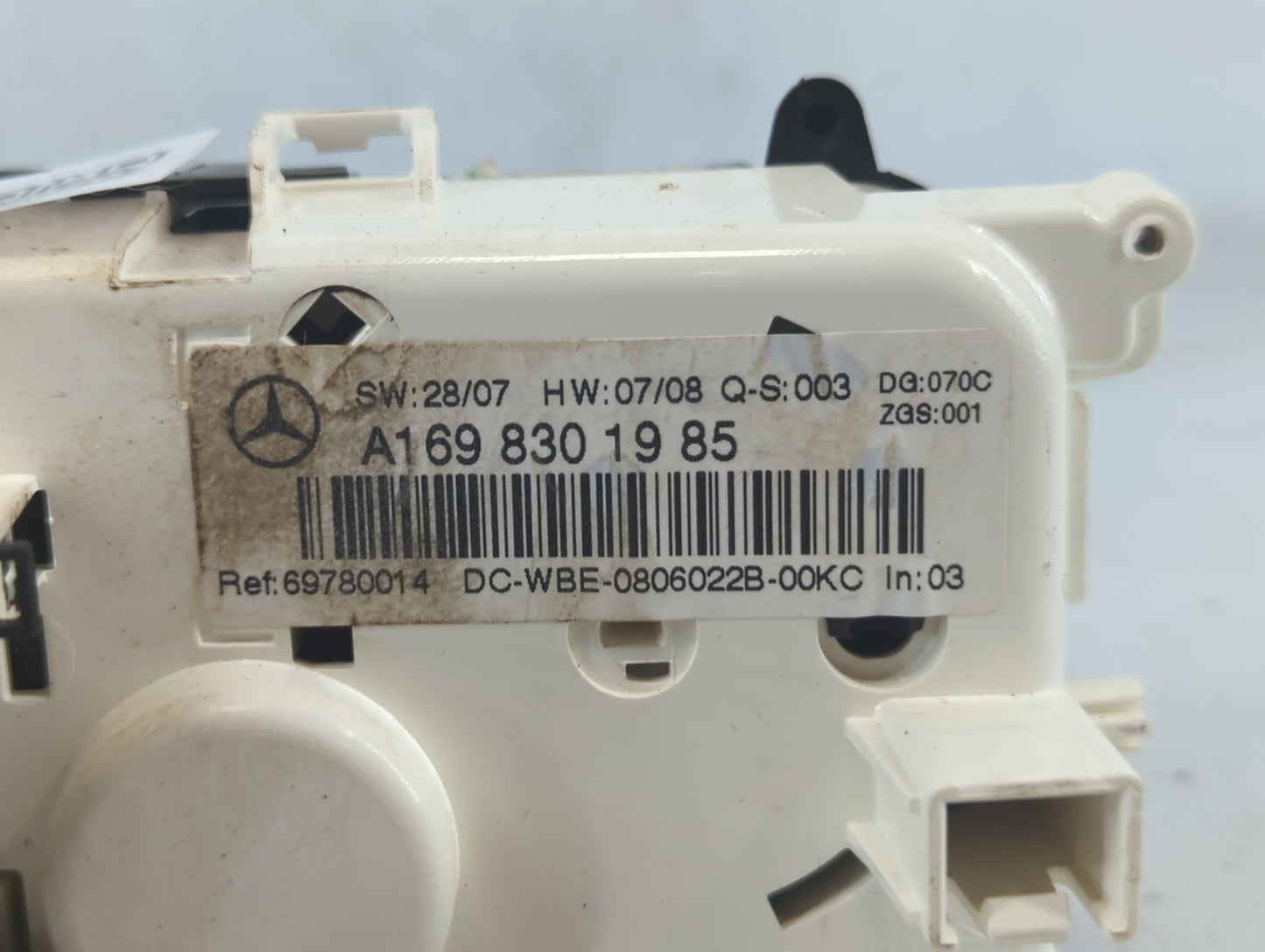 2007-2011 Mercedes-Benz B200 Climate Control Module Temperature AC/Heater Replacement P/N:A169 830 19 85 Fits OEM Used Auto 
