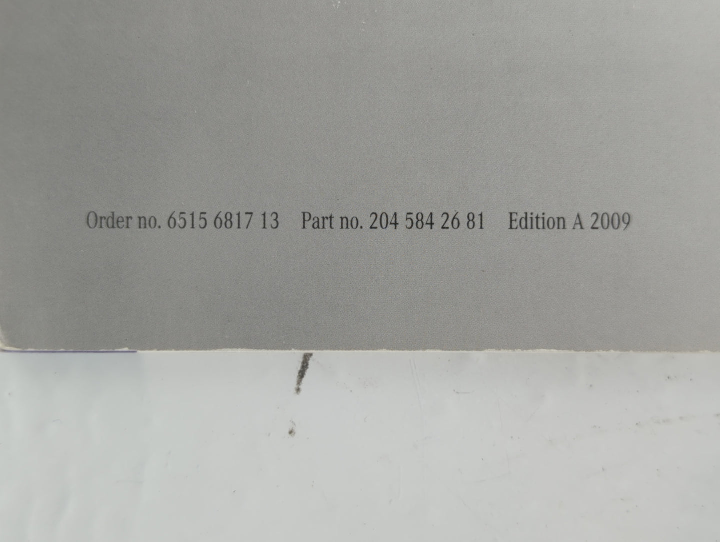 2009 Mercedes-Benz C300 Owners Manual Book Guide P/N:204 584 26 81 OEM Used Auto Parts - Oemusedautoparts1.com