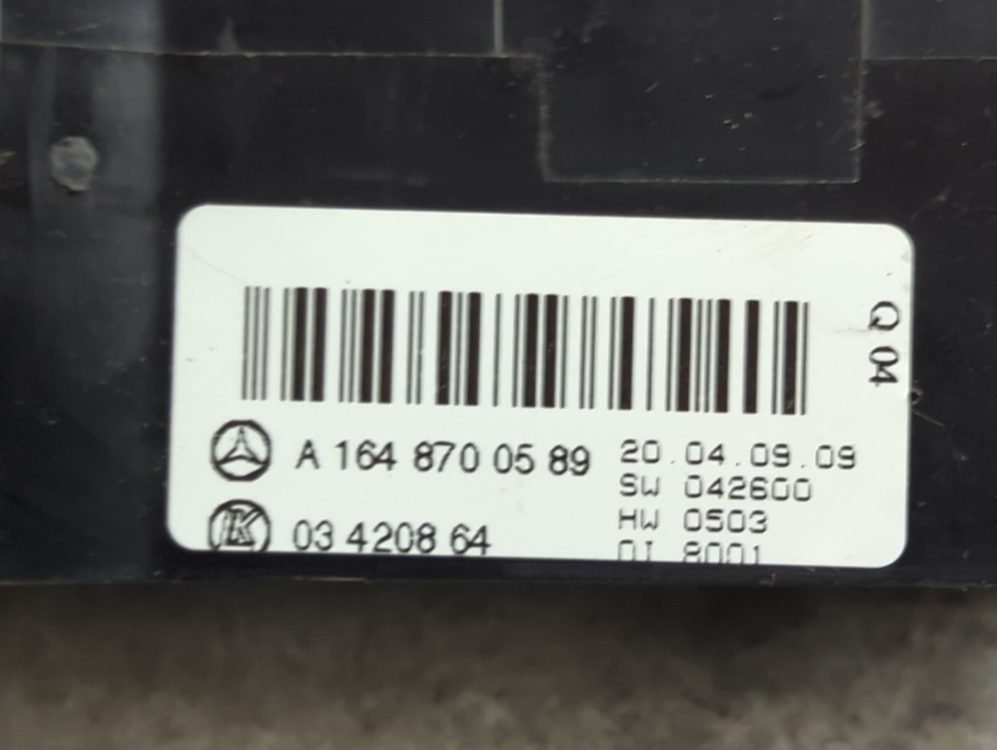 2007-2012 Mercedes-Benz Gl450 Climate Control Module Temperature AC/Heater Replacement P/N:A 164 870 05 89 Fits OEM Used Aut