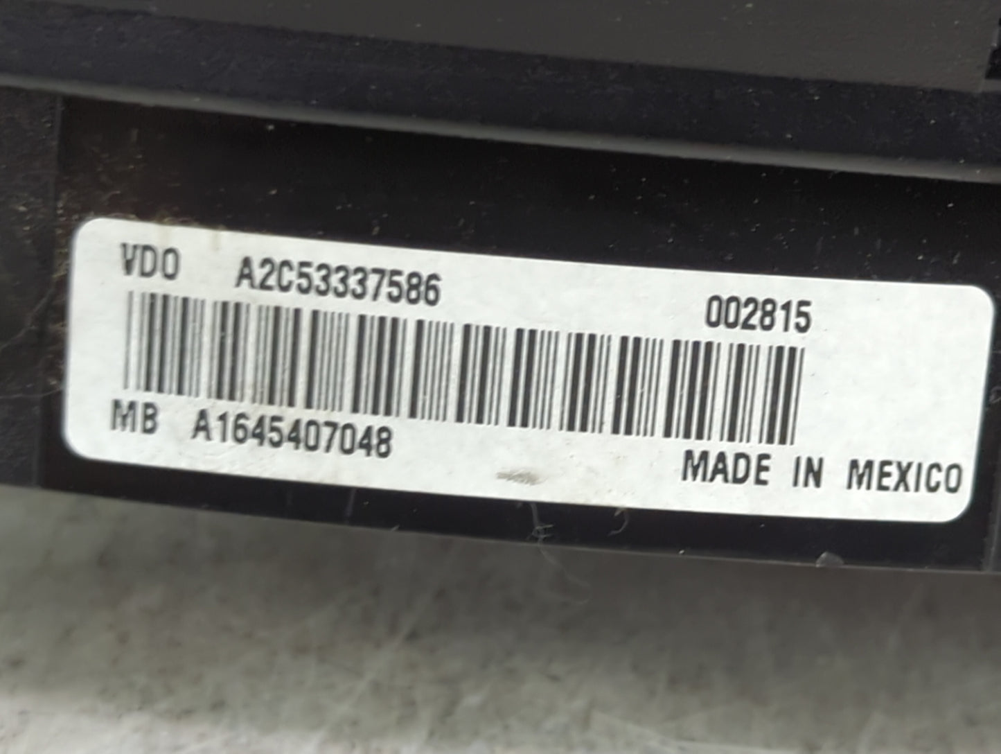 2009 Mercedes-Benz Ml550 Instrument Cluster Speedometer Gauges P/N:A2C53337586 A1645407048 Miles: Fits Fits 2010 OEM Used Au