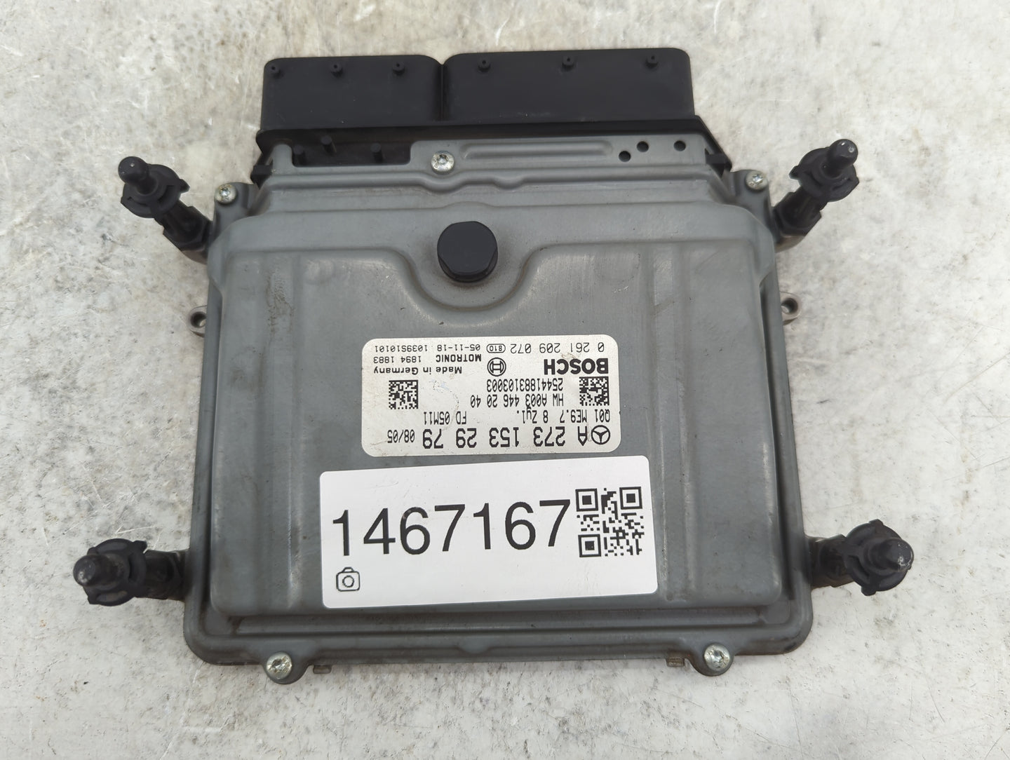 2009 Mercedes S-Class PCM Engine Control Computer ECU ECM PCU OEM P/N:A2731532979 0261209072, 2544188310003 Fits Fits 2007 2