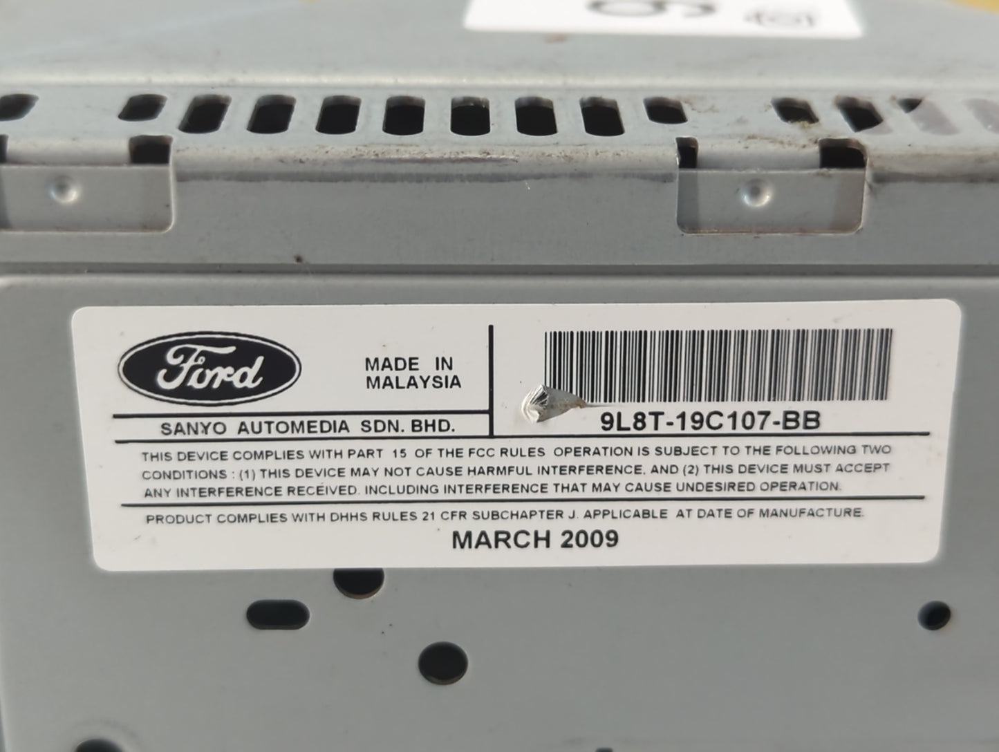 2009 Mercury Mariner Radio AM FM Cd Player Receiver Replacement P/N:9L8T-19C107-BB Fits OEM Used Auto Parts - Oemusedautopar