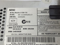 2008-2010 Mini Cooper Radio AM FM Cd Player Receiver Replacement P/N:3455263 Fits Fits 2008 2009 2010 OEM Used Auto Parts - 