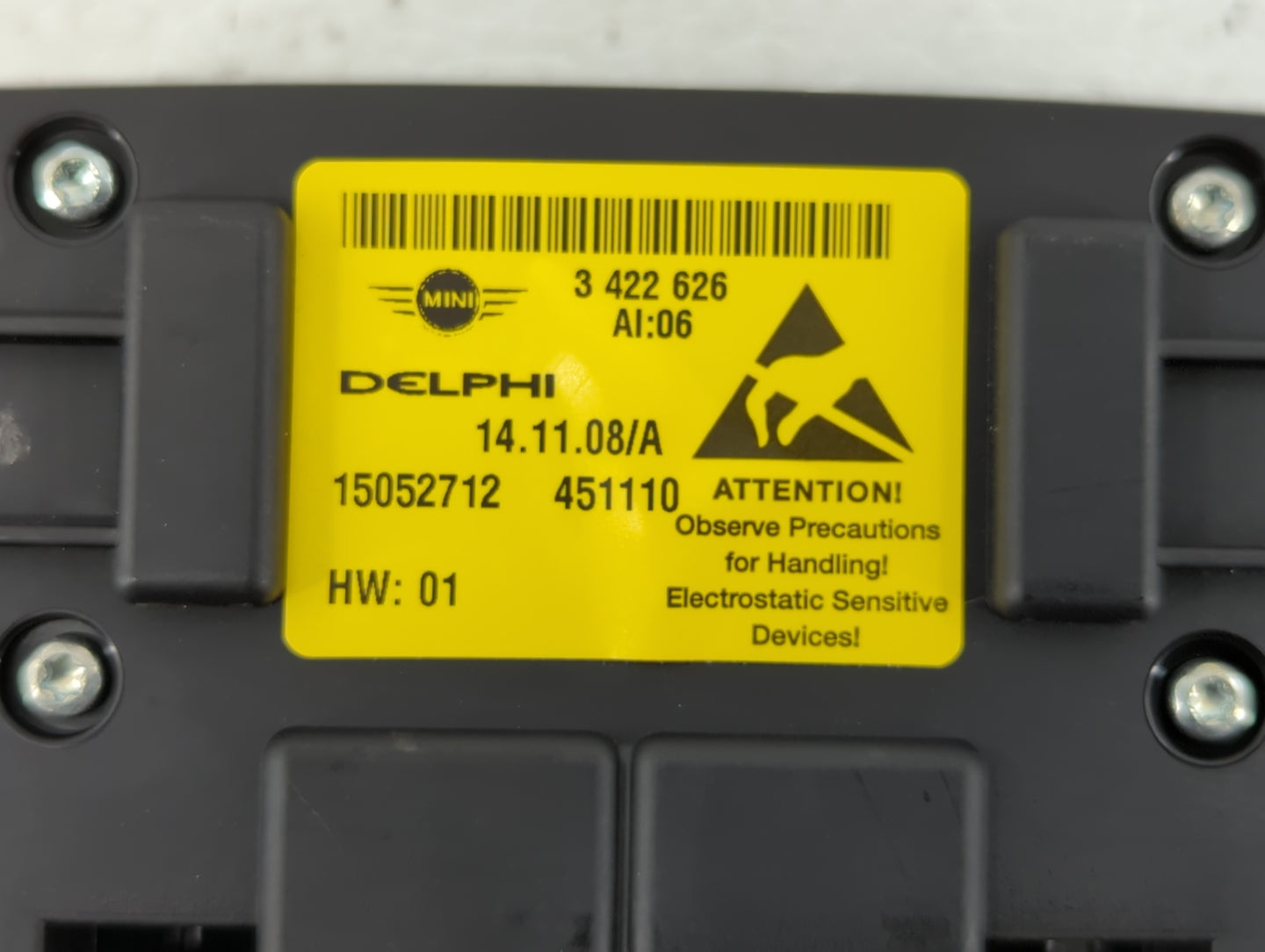 2009 Mini Cooper Overhead Roof Console Interior Dome Light Grey - Oemusedautoparts1.com