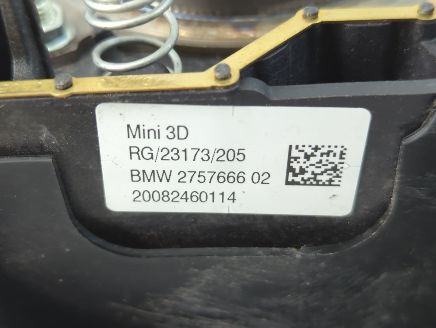 2009 Mini Cooper Clubman Air Bag Driver Left Steering Wheel Mounted P/N:2757666 02 Fits Fits 2008 2010 OEM Used Auto Parts -