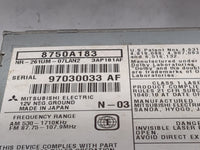 2009-2013 Mitsubishi Outlander Information Radio Display Screen - Oemusedautoparts1.com