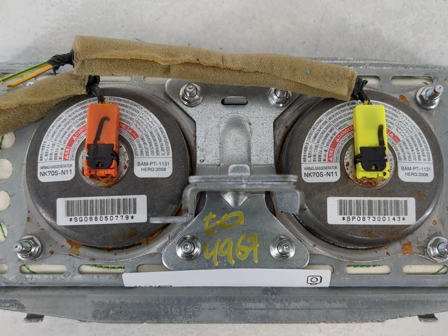 2008-2013 Nissan Altima Air Bag Passenger Right Dashboard OEM Fits Fits 2008 2009 2010 2011 2012 2013 OEM Used Auto Parts - 