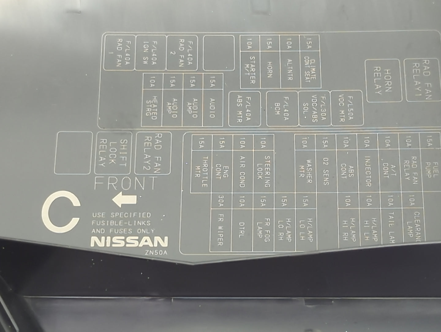 2008-2010 Nissan Altima Fusebox Fuse Box Panel Relay Module Fits Fits 2008 2009 2010 OEM Used Auto Parts - Oemusedautoparts1