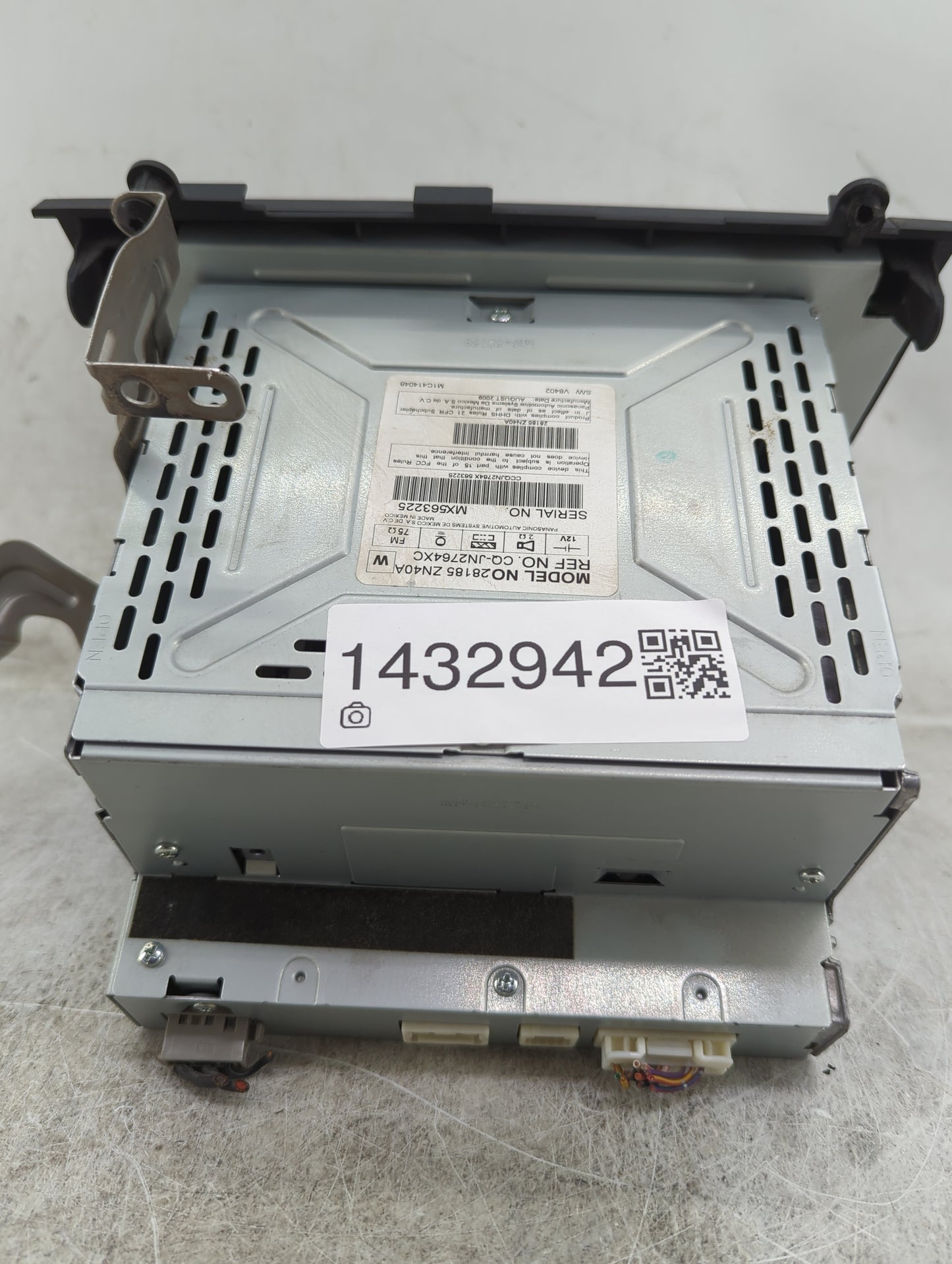 2009 Nissan Altima Radio AM FM Cd Player Receiver Replacement P/N:28185ZN40A CQ-JN2764XC Fits OEM Used Auto Parts - Oemuseda