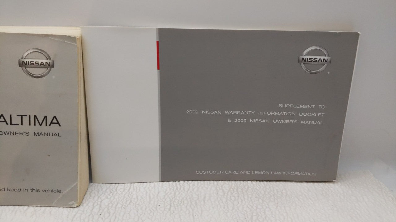 2009 Nissan Altima Owners Manual Book Guide OEM Used Auto Parts - Oemusedautoparts1.com