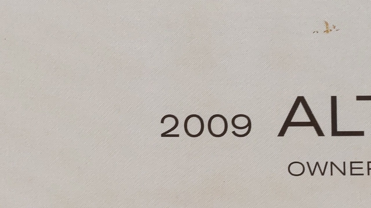 2009 Nissan Altima Owners Manual Book Guide OEM Used Auto Parts - Oemusedautoparts1.com