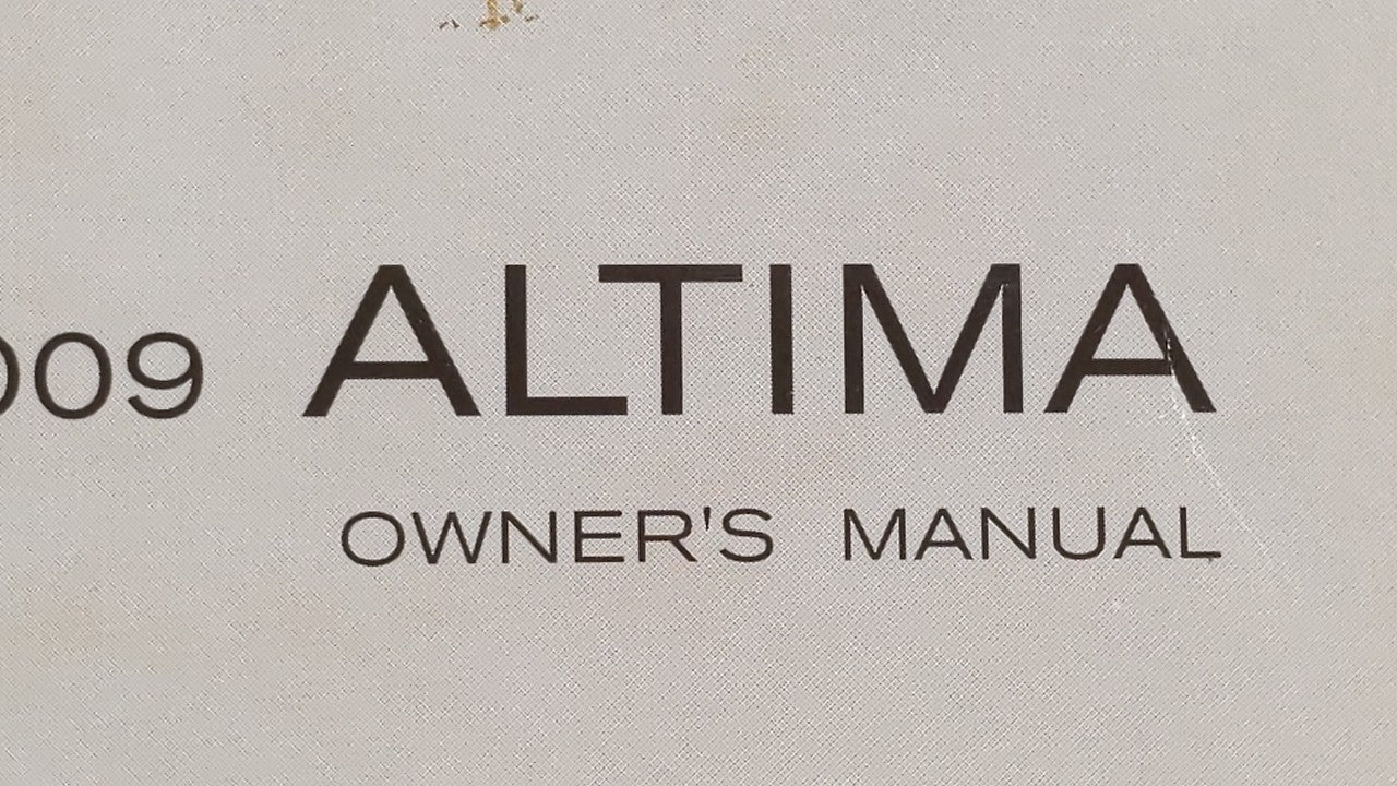 2009 Nissan Altima Owners Manual Book Guide OEM Used Auto Parts - Oemusedautoparts1.com