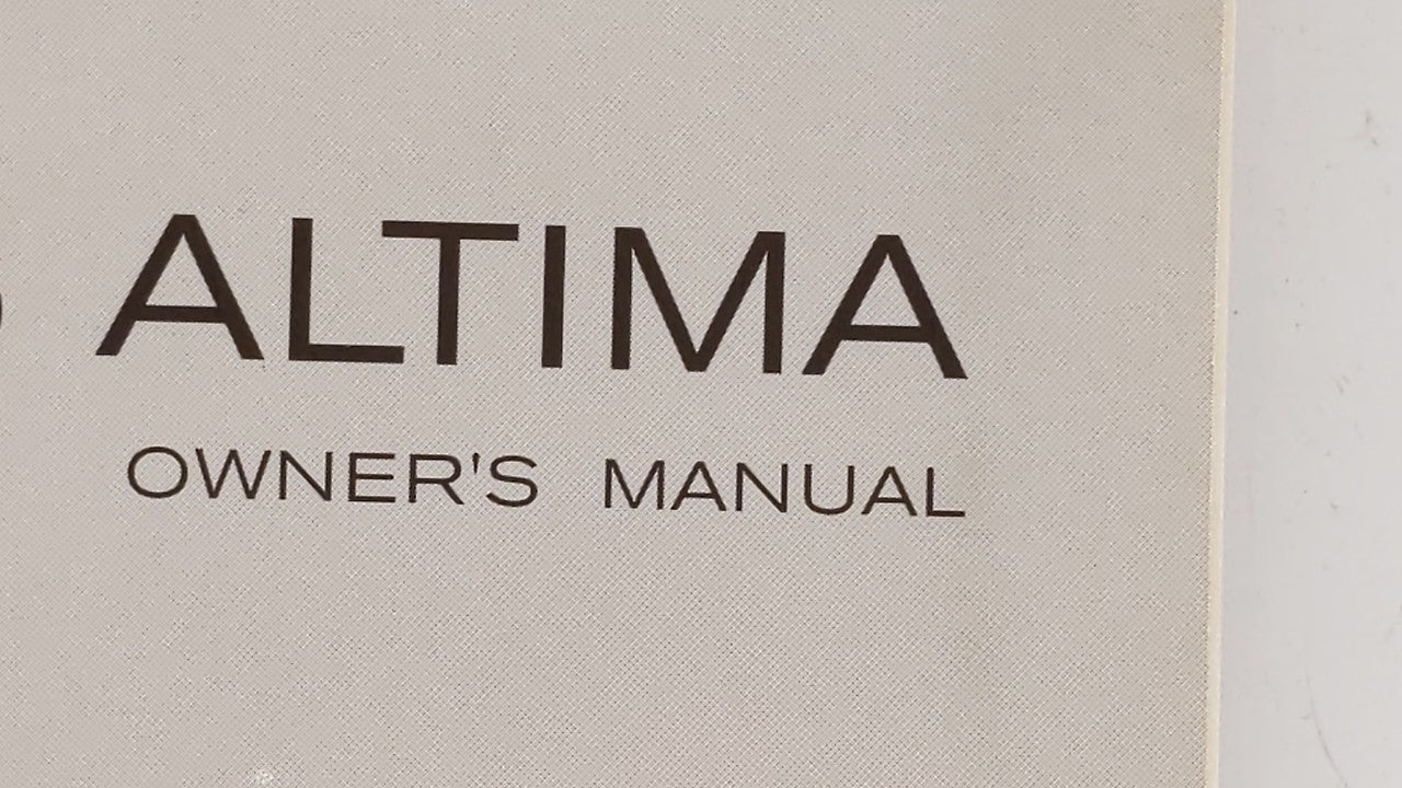 2009 Nissan Altima Owners Manual Book Guide OEM Used Auto Parts - Oemusedautoparts1.com