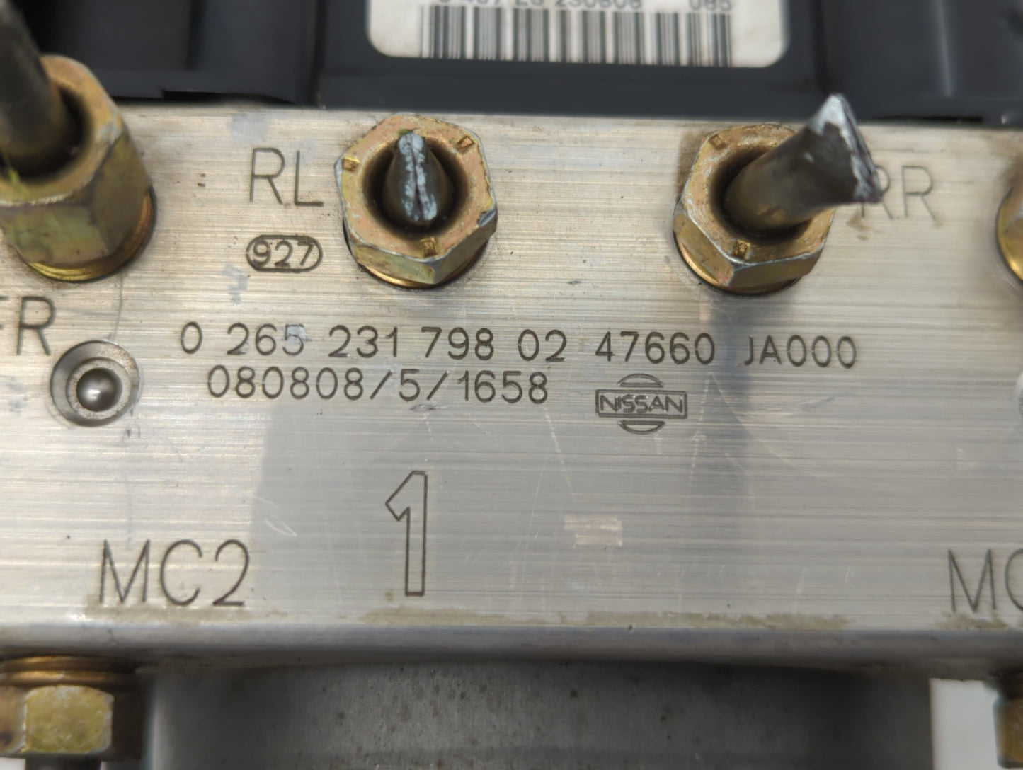 2007-2009 Nissan Altima ABS Pump Control Module Replacement P/N:47660 JA000 Fits Fits 2007 2008 2009 OEM Used Auto Parts - O