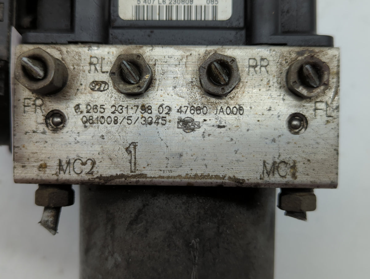2007-2009 Nissan Altima Anti-Lock Brake ABS Pump Module Actuator OEM P/N:0 265 231 798 47600 JA000 Fits Fits 2007 2008 2009 